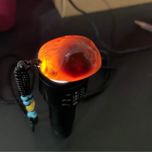 Natural Evil Eye Botswana Agate Pendant Stone Necklace - Picture 2 of 8